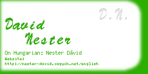 david nester business card